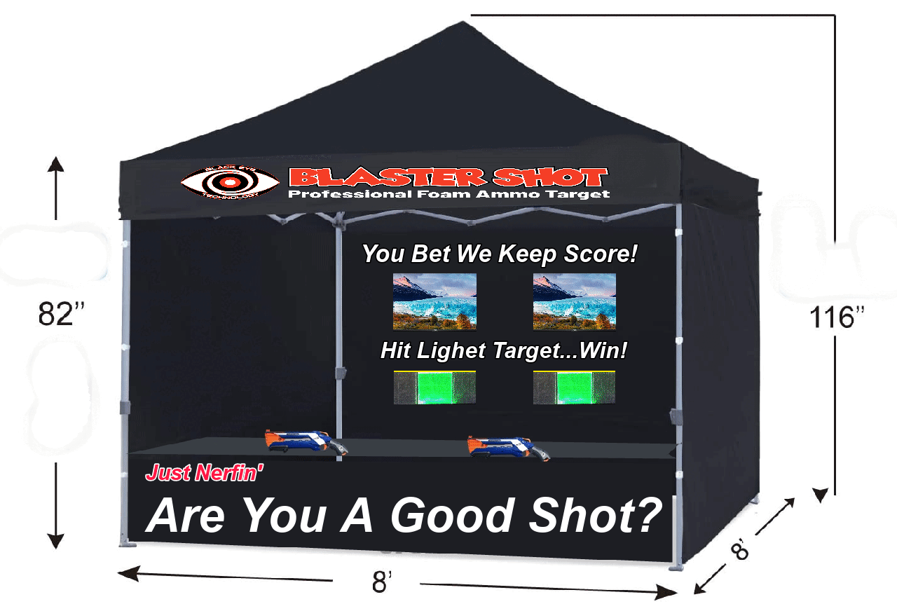 2 Shooter Nerf Shooting Gallery-Dimensions